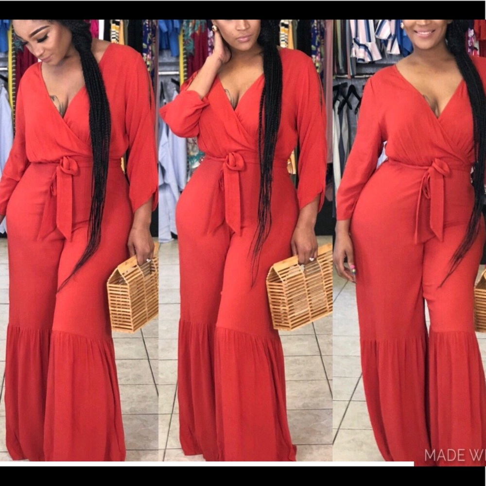 Rust colored jumpsuit